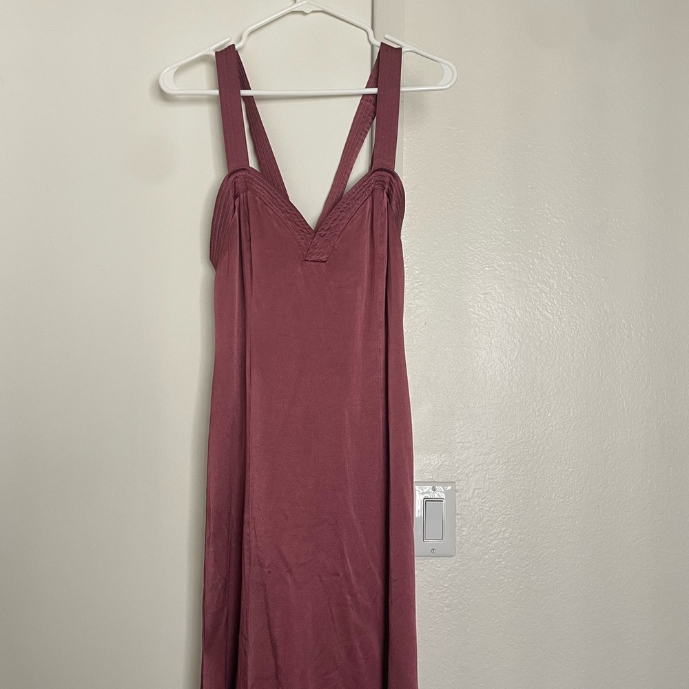 Anthropologie Strapless Dress in Dusty Rose